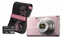 Sony Cybershot DSC-S980 12MP Digital Camera with 4x Optical Zoom with Super Steady Shot Image Stabilization with Case and 2GB Memory Stick (Pink)