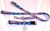 Atlanta Braves Pet Set Dog Leash Collar ID Tag SMALL