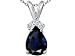 1.32 cts Genuine Sapphire and Diamond Pendant - 14kt White or Yellow Gold