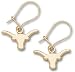 Texas 10KT Longhorn 1/4 Dangle Earrings