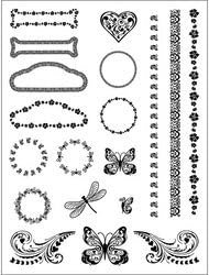 Stamping Scrapping Spellbinders Matching Clear Stamps-Tab Basics 1
