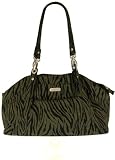 Baggallini Baby Hampton Zebra Dark Olive Shoulder Bag with three compartments