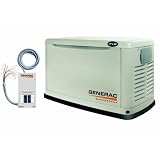 5873 Generac Guardian 17kW Air-Cooled Standby Generator, Steel Enclosure, Pre-Packaged w/16 Circuit Automatic Transfer Switch
