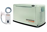5873 Generac Guardian 17kW Air-Cooled Standby Generator, Steel Enclosure, Pre-Packaged w/16 Circuit Automatic Transfer Switch