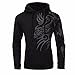 StyleDome Men's Pullover Printed Long Sleeve Hoodies Sweatshirt Jacket Jumper