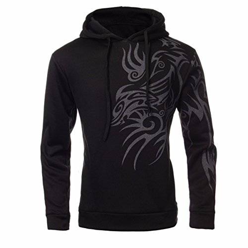 StyleDome Men's Pullover Printed Long Sleeve Hoodies Sweatshirt Jacket Jumper