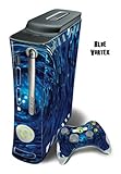 Skin Decal Cover for Xbox 360 Console + two Xbox 360 Controllers - Blue Vor ....