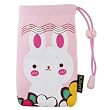 Rabbit Pattern Handcraft Soft Case Pouch for Cell Phone or MP3 with SIZE 14.5cm x 9cm -Pink