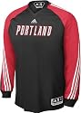 Portland Trail Blazers adidas Black On-Court Long Sleeve Shooting Shirt
