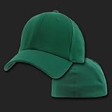FOREST GREEN BASEBALL FLEX FIT FITTED CAP HAT