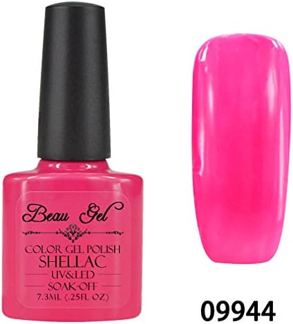 Qimisi Beau Gel Color Gel Shellac Varnish UV LED Soak Off Gel Nail Polish Top Base Coat Color Gel 7.3ml Pink Bikini