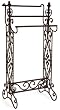 36" Charismatic Narrow Quilt Rack with Ornate Flourish Accents