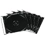 Hama - 50 Boites "SLIM" vides transparentes avec fond noir pour CD simples - 00051269
