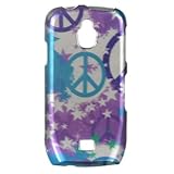 Purple Peace Hard Case Snap On Faceplate Cover For Samsung Exhibit 4G