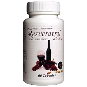 RaNisa Naturals Resveratrol, 250 mg, 60 Capsules, Bottle