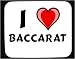 I Love Baccarat Decorated Mouse Pad