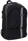 DadGear Backpack Diaper Bag - Black Retro Stripe