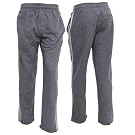 Mens 100% Cotton Striped Jogging Bottoms/Jog Pants (Open Cuff)