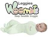 The Woombie Leggies Swaddle Blanket with Legs, Baby Green/Sage, 3-6 Months