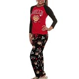 NBA Chicago Bulls Ladies Red-Black Little Miss NBA 2-Piece Pajama Set (Medium)