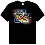  : Justice League HEROES UNITED Adult Black T-shirt Tee shirt