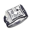 Sterling Silver Antiqued Masonic Ring