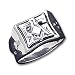 Sterling Silver Antiqued Masonic Ring
