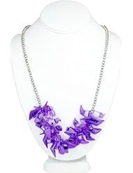 Pearl Bunch Doll Shoe Necklace in Sage/Purple