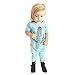 Gotd Newborn Infant Baby Boys Girls Short Sleeve Romper Jumpsuit Clothes (24M, Green)