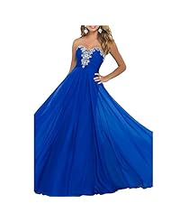 Strapless Empire   Waistline Beaded Crystal Chiffon Sweetheart Homecoming Dress/Prom Dress/Wedding Party Dress  with a Brush/Sweep Train 