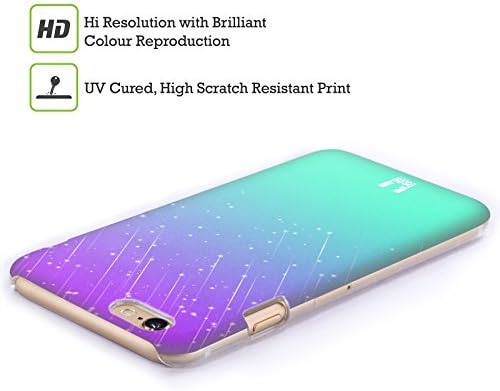 Head Case Designs Purple Aqua Neon Rain Ombre Protective Snap-on Hard Back Case Cover for Sony Xperia ion LTE LT28i