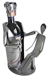 Dentist with Patient Wine Bottle Holder H&K Steel Sculpture
