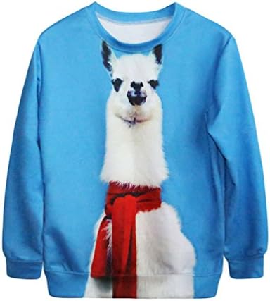 Funny 3D Crewneck Sweatshirts Hoodies Alpaca