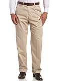 Haggar Mens Work To Weekend Expandable Waist Flat Front Twill Pant,Khaki,30x30