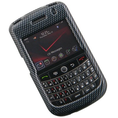 Crystal Hard Cover Case With Carbon Fiber Design for RIM BlackBerry Tour 9630 with Swivel Belt Clip [WCP132]