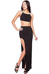 Junior Sexy Cutout Rayon/Spandex Little Black Dress/Maxi Dress 