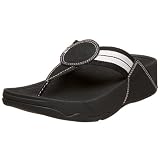 FitFlop Womens Walkstar Classic Thong Sandal,Black,7 M US