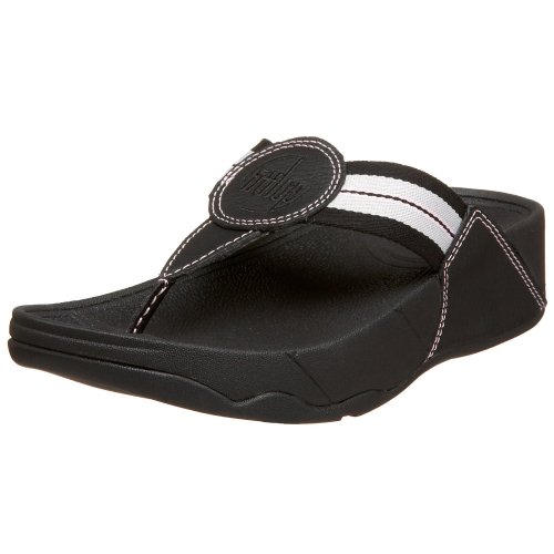 FitFlop Women's Walkstar Classic Thong Sandal,Black,9 M US