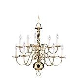 IMAGE OF Sea Gull Lighting 3413-02 Traditional Ten-Light Chandelier, Brass Finish