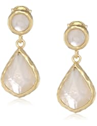 Hammered 18k Gold-Plated Sterling Silver Teardrop Earrings
