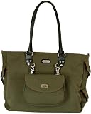 Baggallini Berkshire Bagg in Crinkle Nylon Dark Olive with detachable purse ~ the perfect travel companion