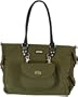 Baggallini Berkshire Bagg in Crinkle Nylon Dark Olive with detachable purse ~ the perfect travel companion