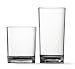 U.S. Acrylic, Unbreakable Eastman Tritan Tumblers, 8 Pack, 4 Rocks, 4 Water Glasses