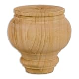 Jeffrey Alexander Bunn Feet (BF45RW) 4-1/2 X 4-1/2 X 4-1/2, Rubberwood