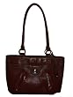 Etienne Aigner "Trina" Tobacco Brown Croc Bag Hanbag Purse