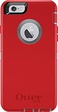 OtterBox DEFENDER iPhone 6/6s Case - Frustration-Free Packaging - FIRE WITHIN (SLEET GREY/SCARLET RED)