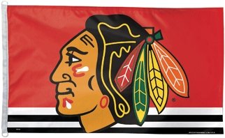 Chicago Blackhawks Flag Polyester 3 ft. x 5 ft.