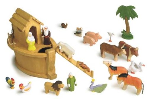 Childrens Toyshop  Third Party New : Noah's Ark 26 pieces Size approx. 25 x 23 cm