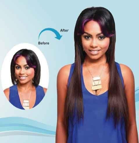 REMY BLUE CLIP-HAIR EXTENSION 3PCS 12" (4/27-Dark Chocolate Brown/Strawberry Honey Blonde)