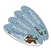 Dachshund Dashing Through the Snow Winter Christmas Double-Sided Oval Nail File Emery Board Set 4 Pack